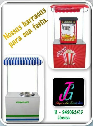 Cama elástica algodão doce pipoca pula pula piscina de bolinhas - Foto 4