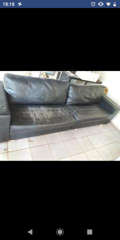 Vendo sofá 3 metros de courissimo com mofadas solta - Foto 2