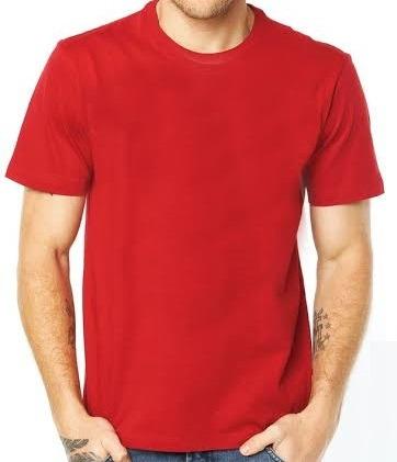 Camiseta 100% Poliéster Vermelha Lisa