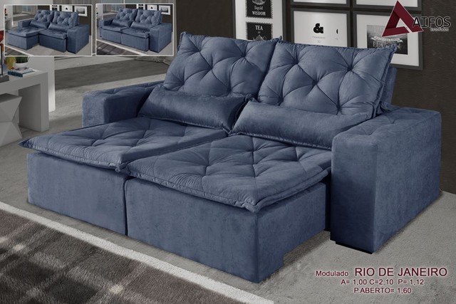 Sala sofá retrátil e reclinável