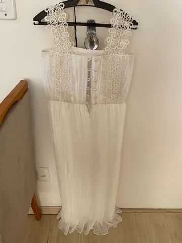 Vestido beje longo