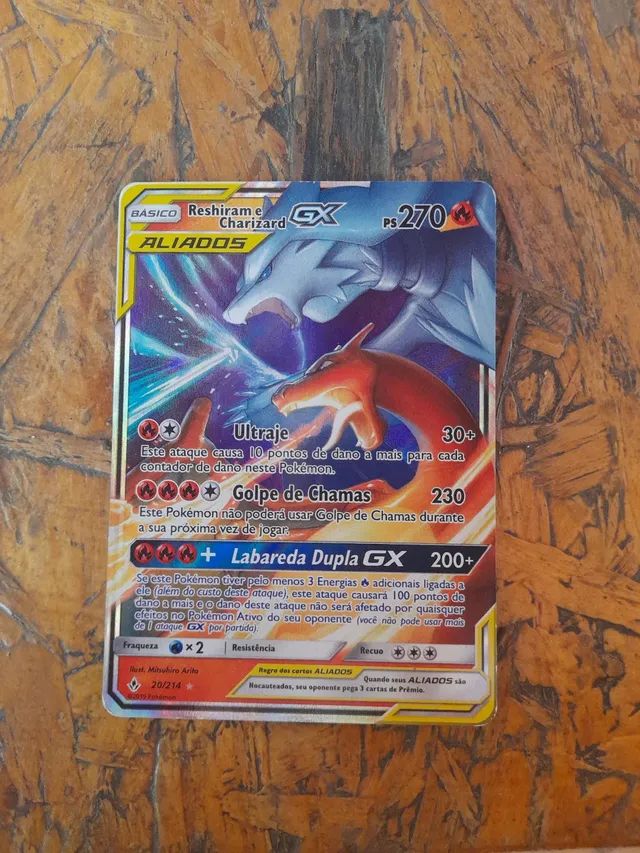 Box Pokemon Coleção Aliados Reshiram E Charizard Gx