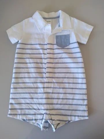 Romper Carters social, tamanho 9 meses, impecável!