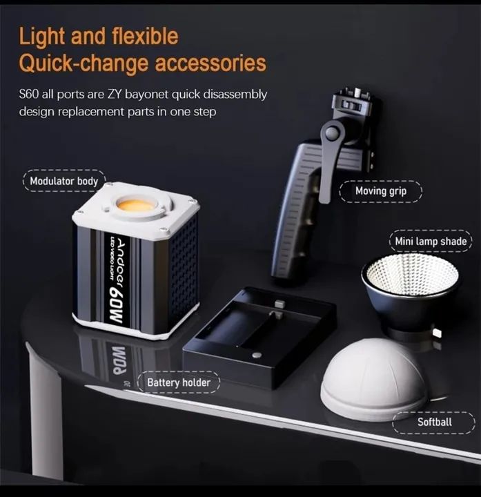 Iluminação LED Andoer 60W para Filmagem e Fotografia - Controle Remoto - Foto 3