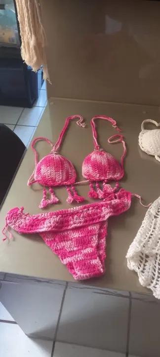 Biquíni Crochê Rosa