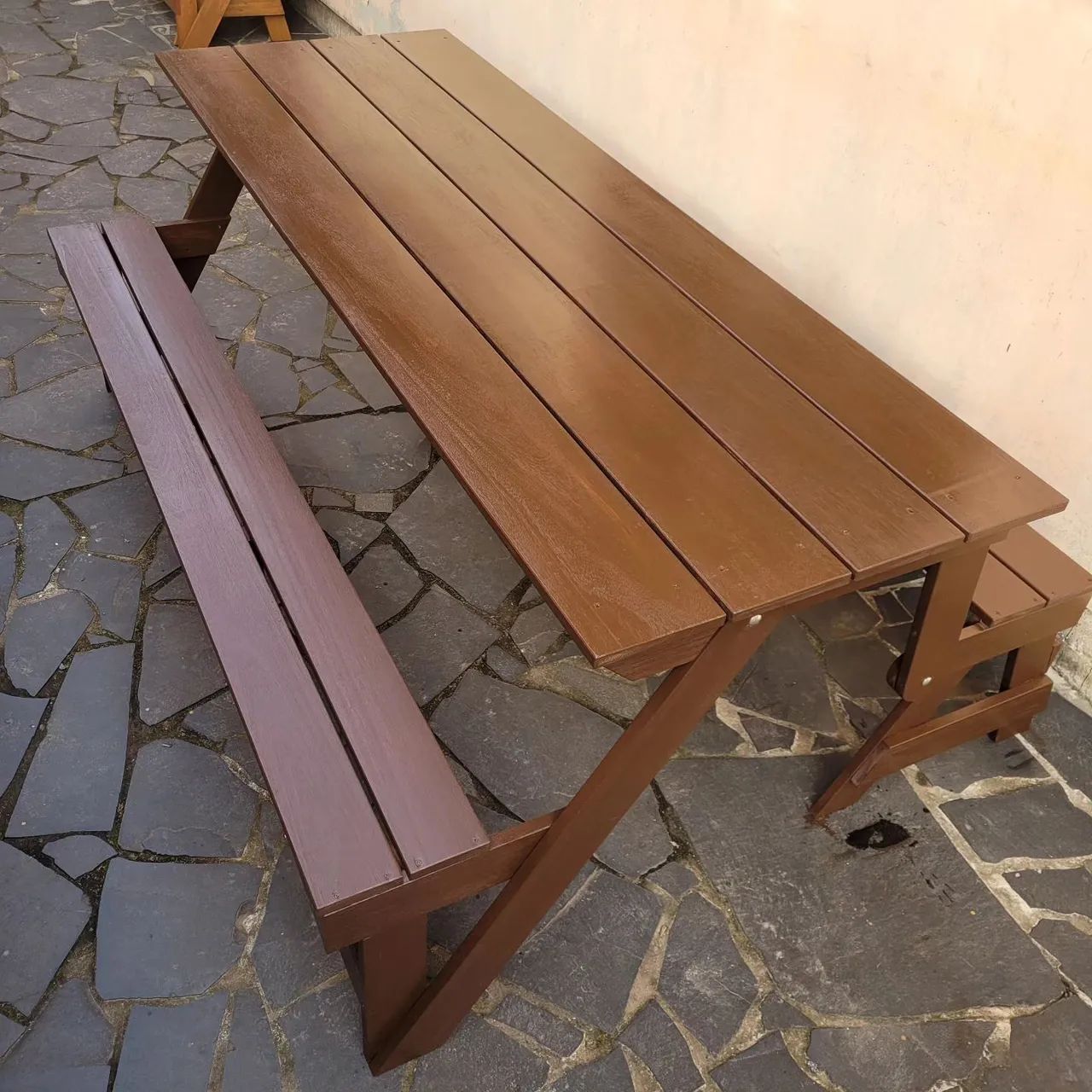 Mesa de Picnic dobrável em madeira - Foto 2