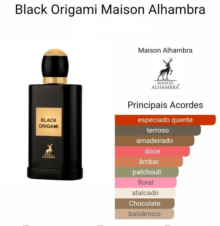 PERFUME ÁRABE BLACK ORIGAMI - 100 Original - Lacrados  - Foto 5