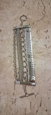 Pulseira feminina aço inox 18cm