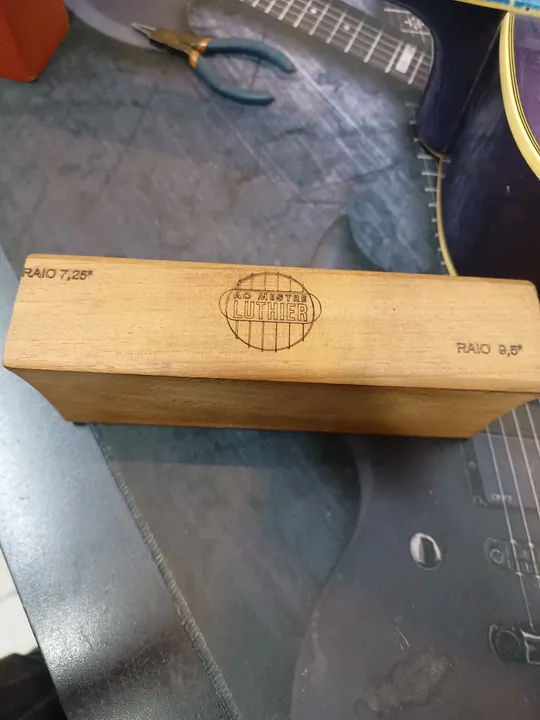 Taco de retifica ou raio da escala ferramenta para luthier - raio 7,25" e 9,5"