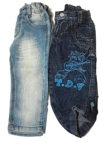 lote de calças jeans para menino de 1 e 2 anos - 2 peças