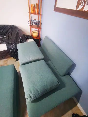 Sofa 2 lugares + chaise (móvel) - Novo - Foto 4