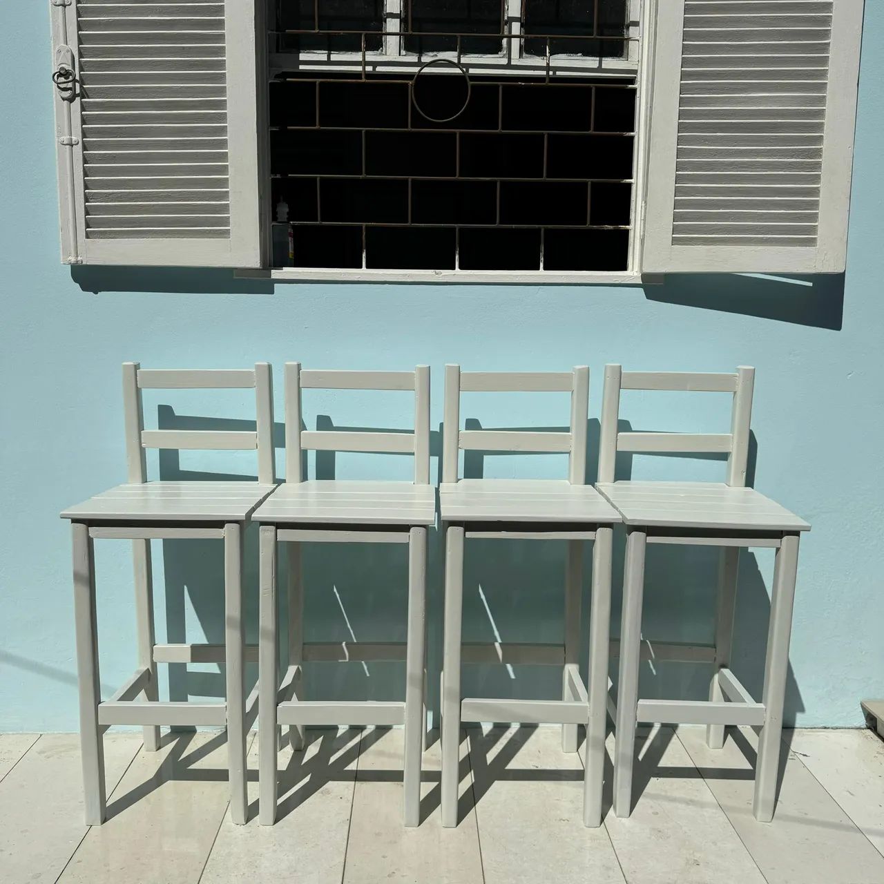 Banquetas altas com encosto ripado - Foto 5