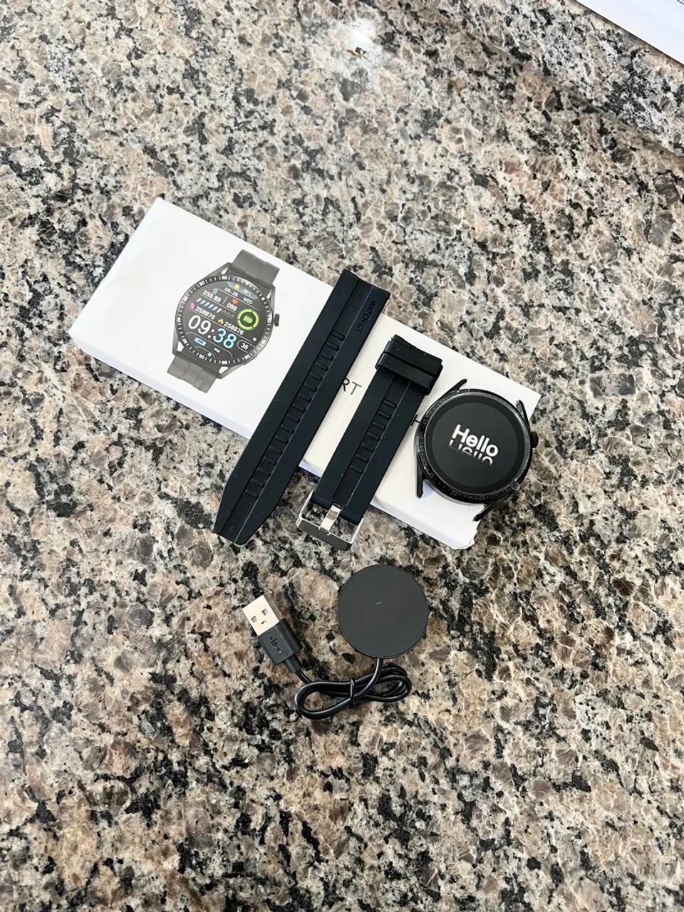 Smartwatch - Novo, Tela AMOLED 360×360 HD, Monitor Cardíaco, GPS - Unissex  