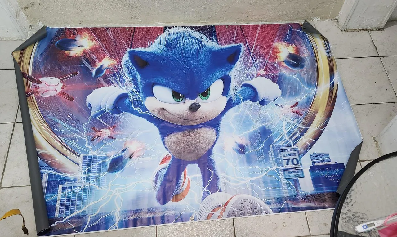 Painel decorativo Sonic 180x120cm
