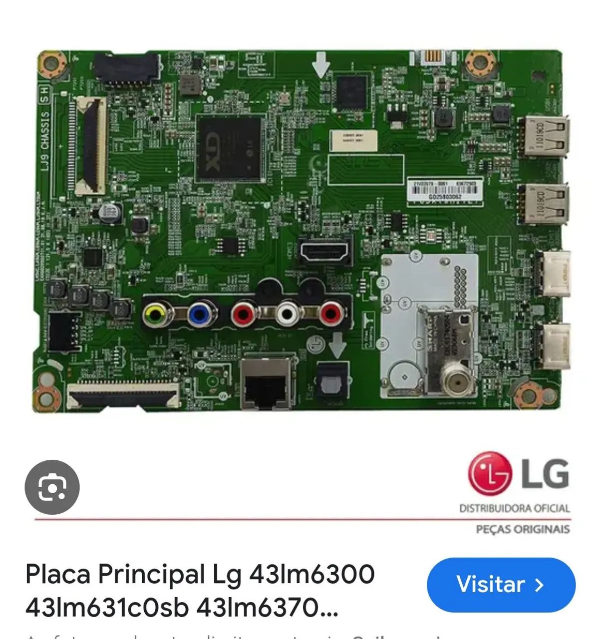 Placa principal TV Smart LG 43lm6370psb mãe led 