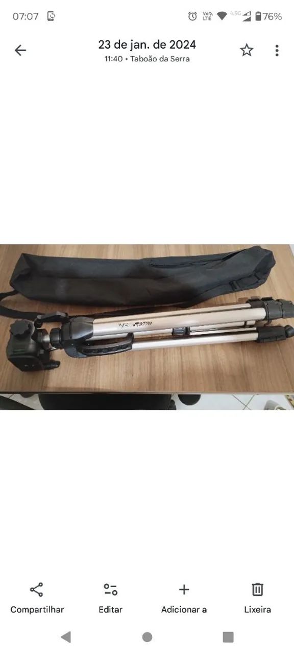 Tripé (filmadora ou máquina fotográfica) WT3770 - Foto 5