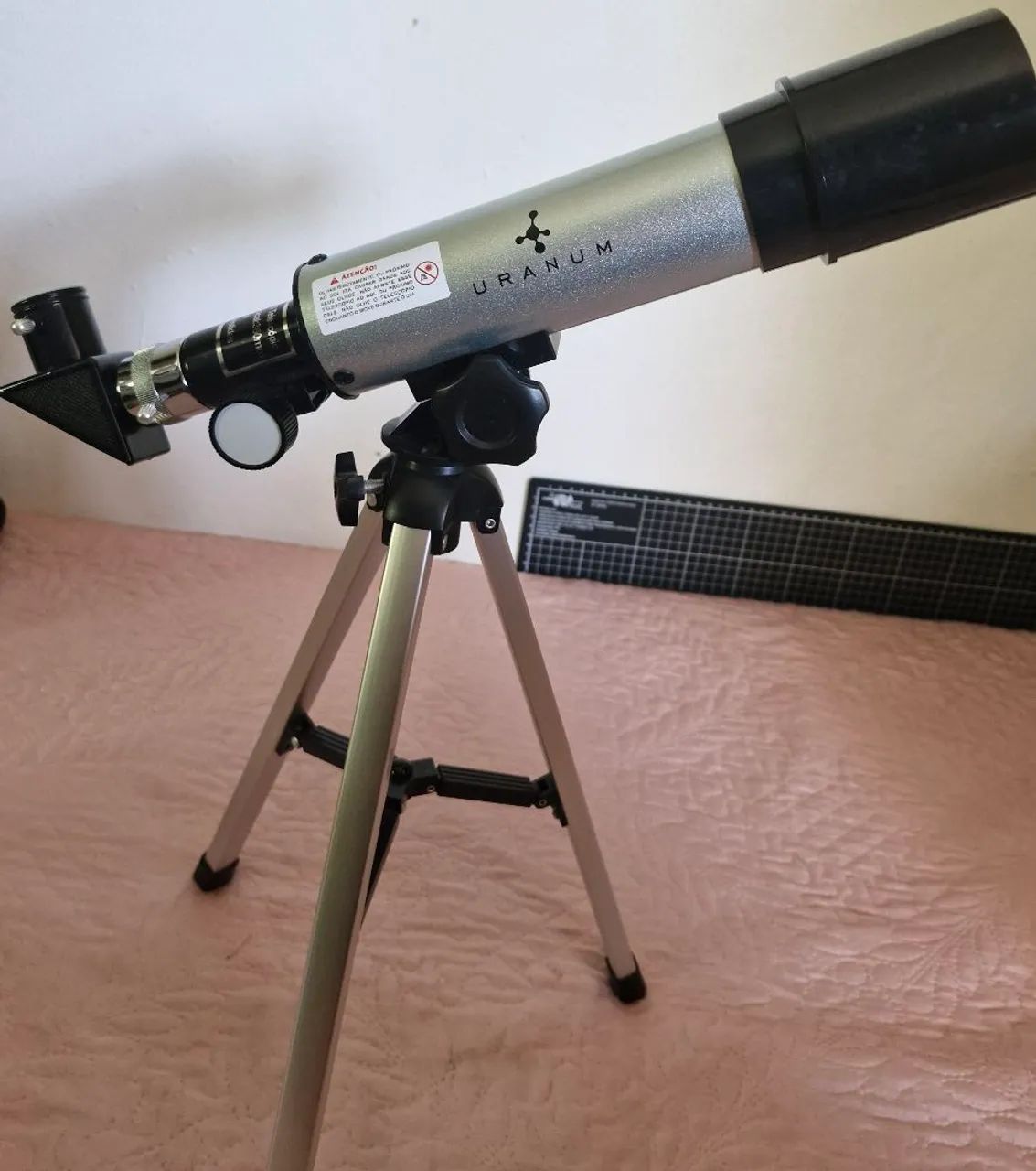 Telescópio Prateado Refractor Uranum407687348765347841