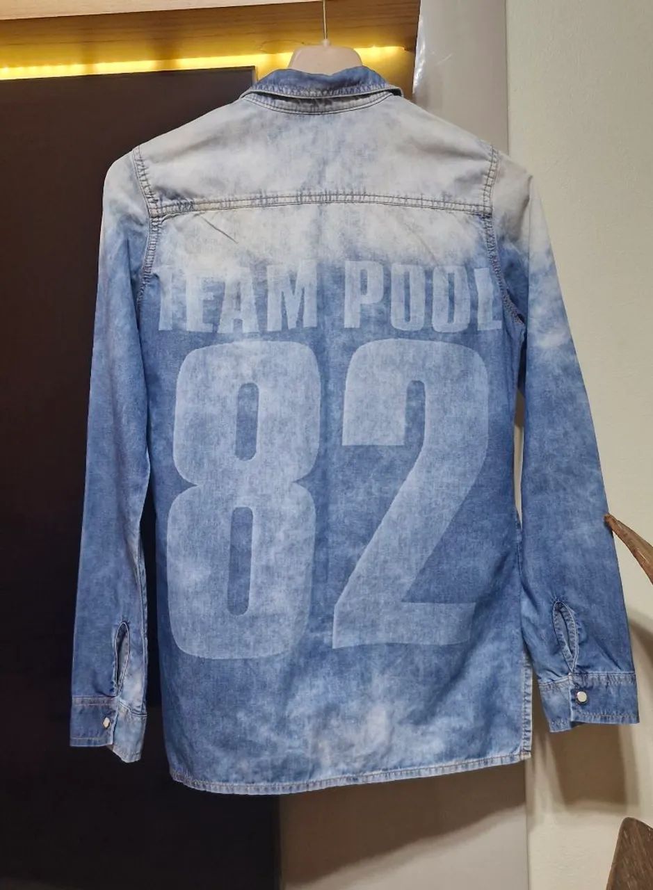 Camisa masculina jeans mesclado  - Foto 4