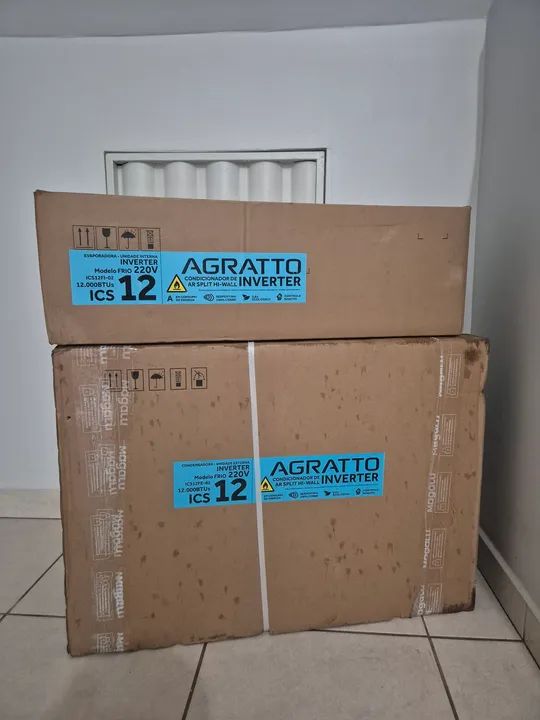 Ar Condicionado Agratto Inverter 12.000 BTUs - Novo - Foto 2