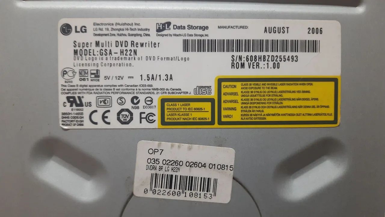 Gravador de DVD LG Super Multi RW - Foto 3