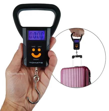 Balança de Mão Portatil Digital 50kg Viagem Mala Pesca Cozinha- z1090