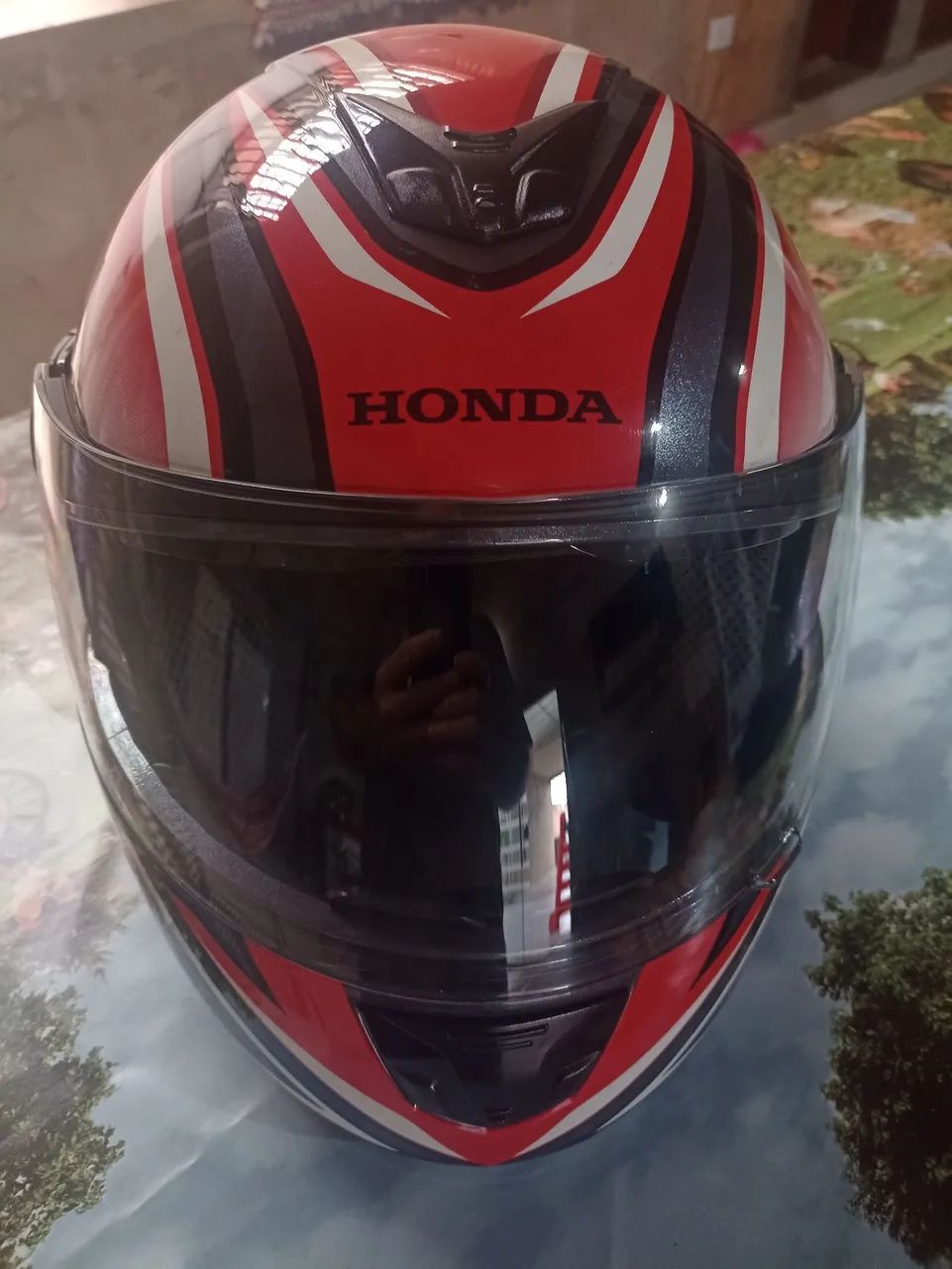 Capacete Honda Twister HMS - Vermelho e grafite. Nr. 60 - Foto 5