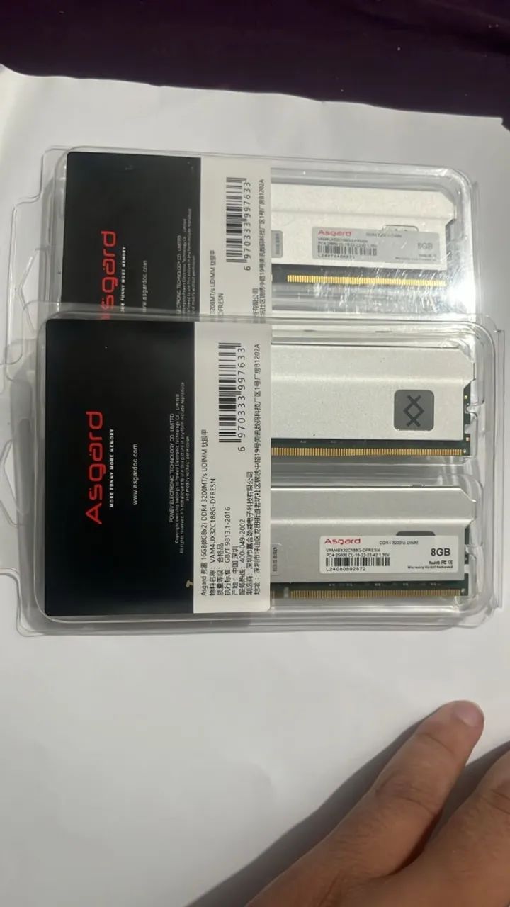 Memória RAM Asgard 16GB DDR4 3200MHz - 2x8GB - NOVA - Foto 3