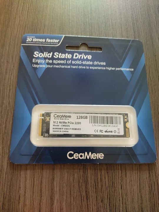 SSD M2 NVME 128gb CeaMere (Novo) - Anápolis 