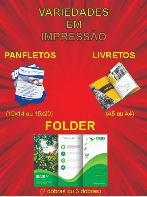 Folder, Panfleto e Livreto