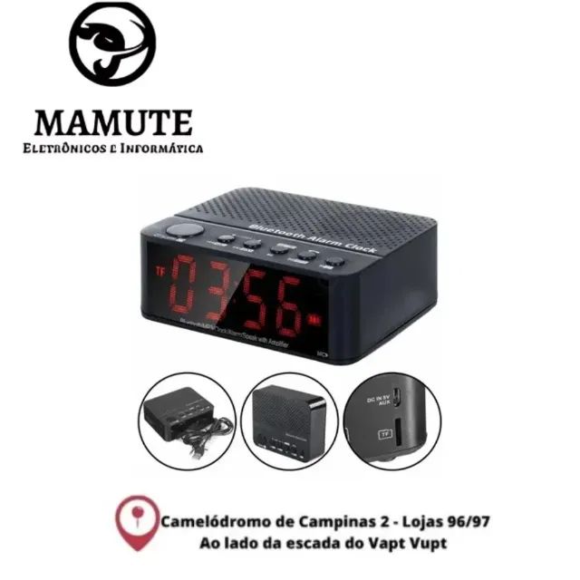 Rádio Relógio Digital Despertador Alarme Duplo