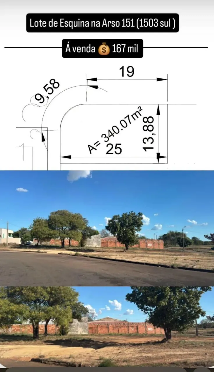 1503 sul , Arso 151 , Lote ESQUINA, 340mt2, frente p norte