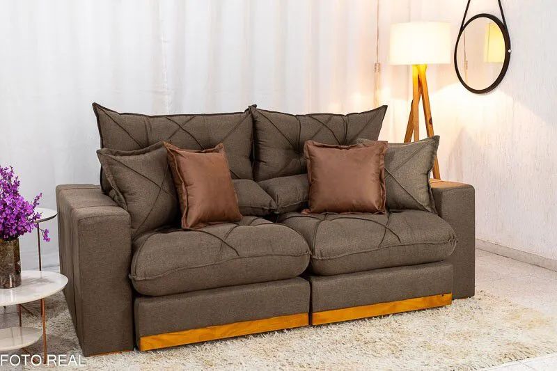 SOFÁ SUPER CONFORTÁVEL E ELEGANTE COM MOLAS ENSACADAS ALTA TECNOLOGIA SURPREENDA-SE !62RYU - Foto 3