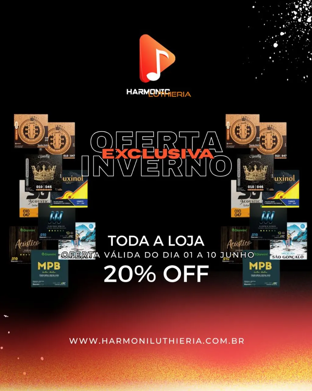 Promoção de Cordas - 20% OFF