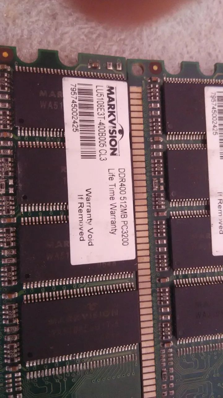 2 MÓDULOS DDR400 512MB da Markvision. - Foto 2