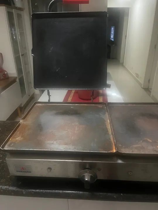 Chapa a gás para Lanches