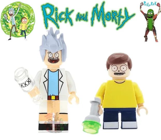 blocos de montar conjunto  Rick E Morty