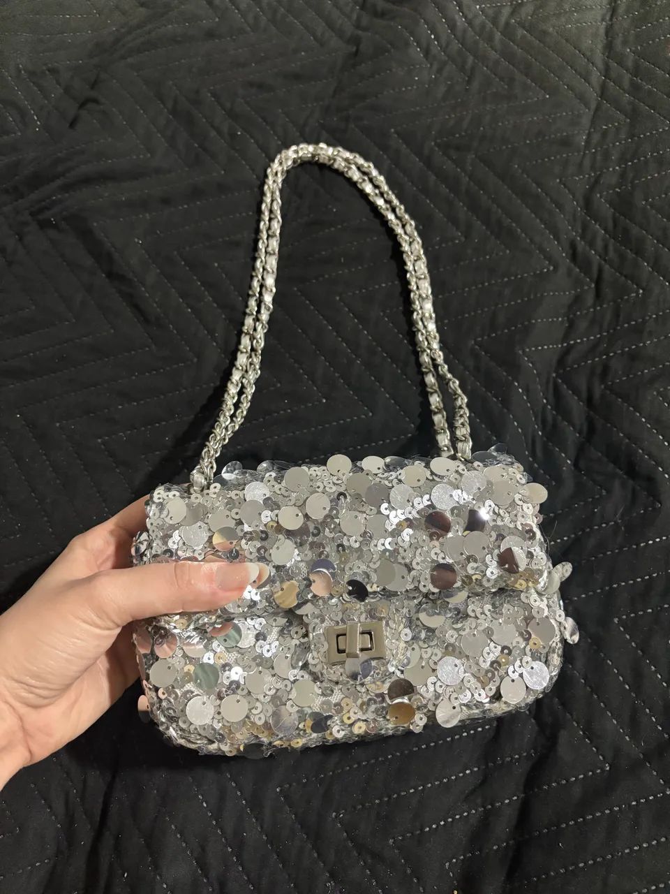 Bolsa prata de festa!