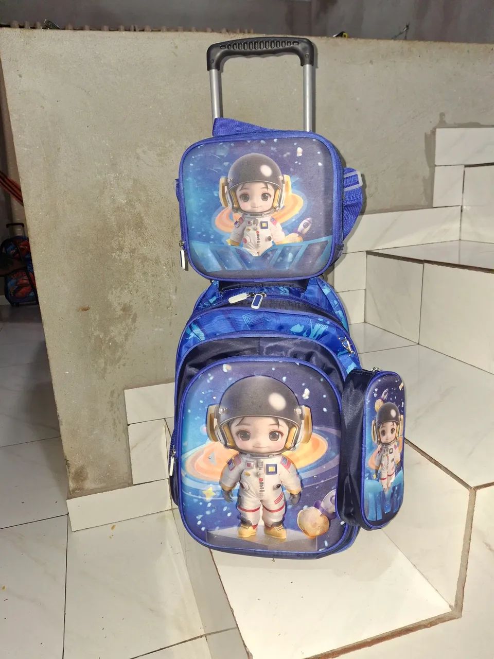 Mochila Infantil de Rodinhas Astronauta