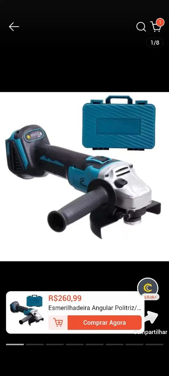 Esmerilhadeira profissional a bateria 64706781986307124