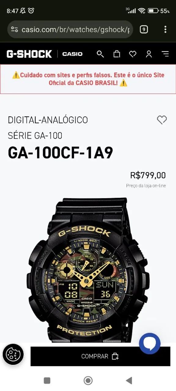 Analog Digital 100cf 100cf 1a9 G Shock Ga 100 Cf CASIO GA-100CF