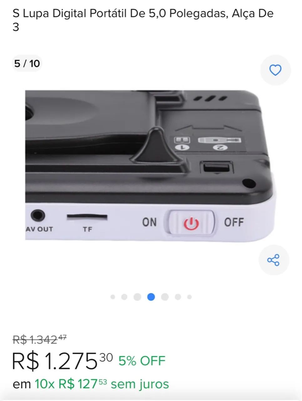 Lupa Digital Portátil 5.0 Polegadas - Alça - Tela LCD - Foto 5