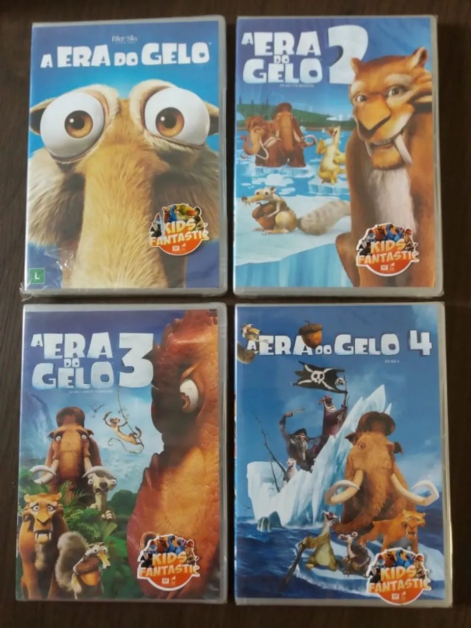 COLEÇÃO DVD'S A ERA DO GELO 1, 2, 3 E 4 - NOVOS LACRADOS - CDs