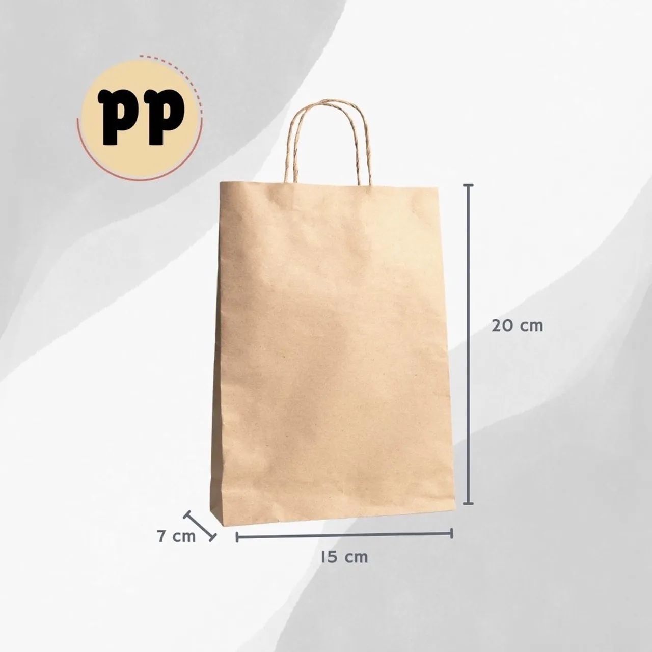 Sacola Kraft PP (70 unidades)
