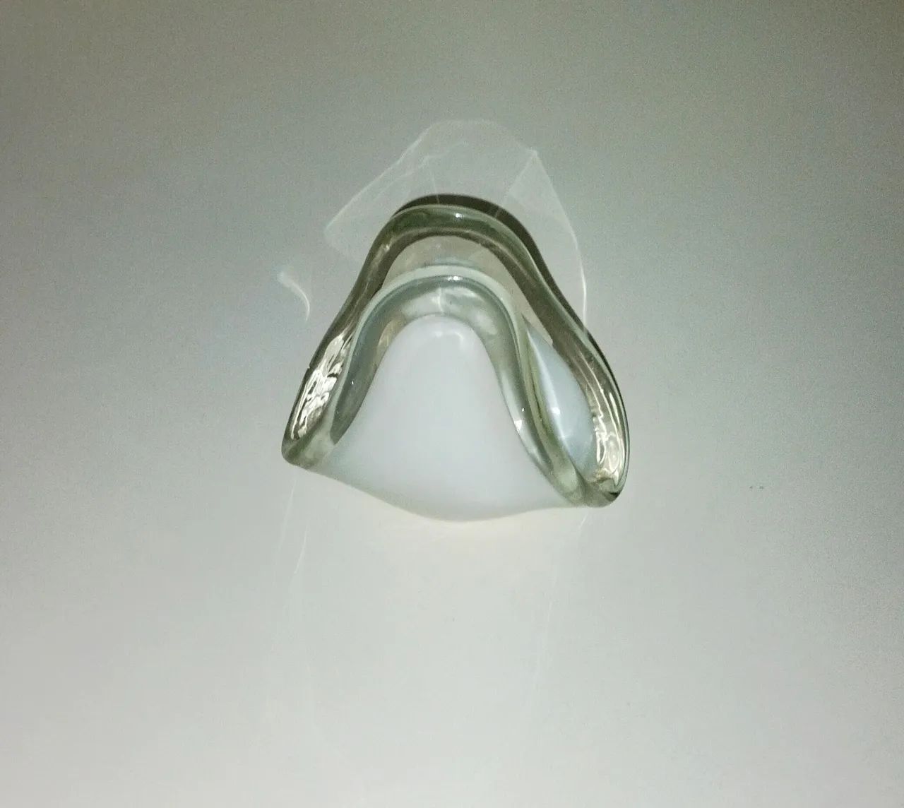 Belíssimo Porta guardanapos antigo em Cristal Murano 
