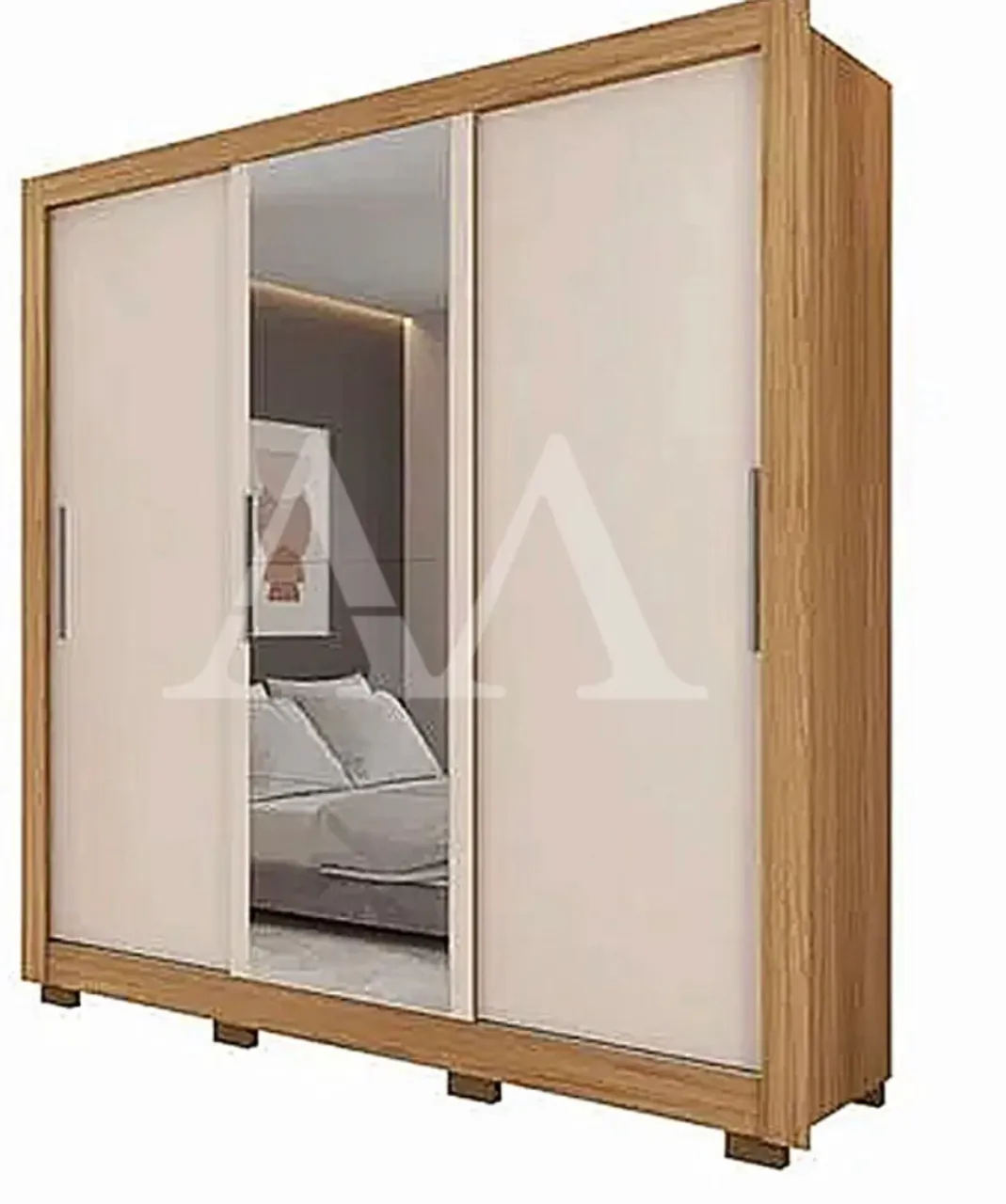 Guarda-Roupa Moderno com Portas de Correr e Espelho/ Melhor preço só aqui!