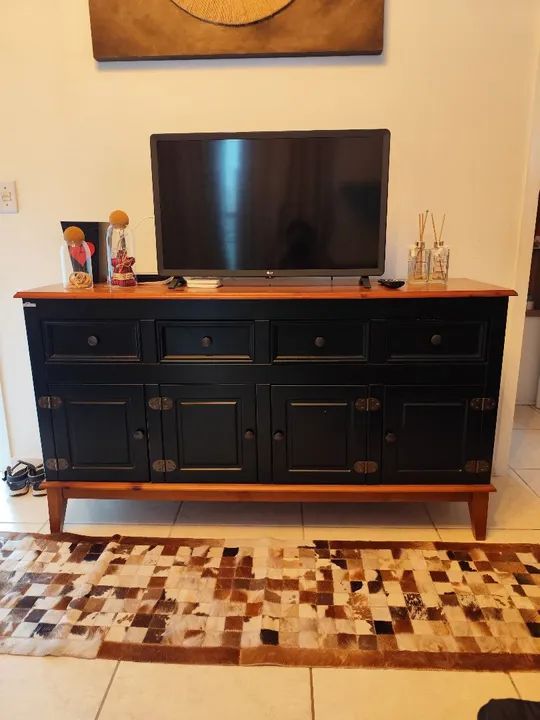 Armário de 4 Portas com 4 Gavetas - Preto - Foto 2