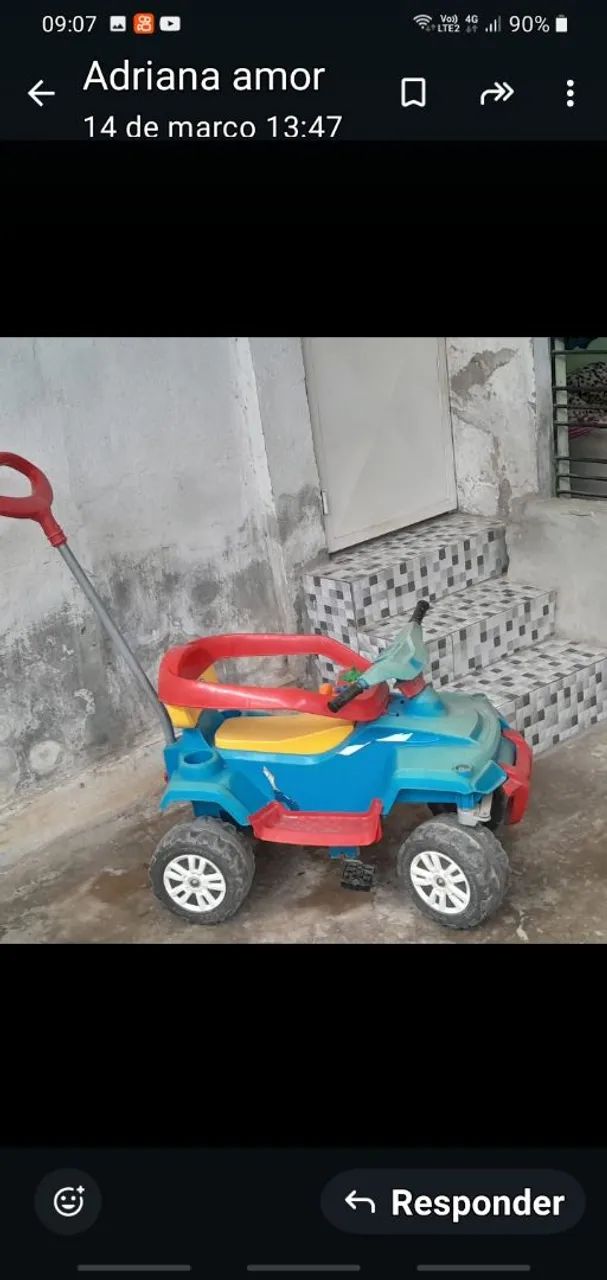 Carrinho de pedal para crianças - Foto 2