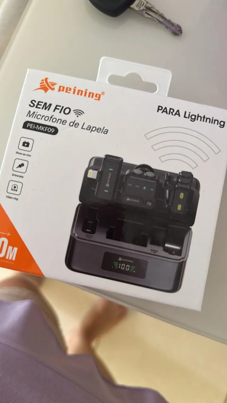 Microfone Sem Fio de Lapela Peining PEI-MKF09