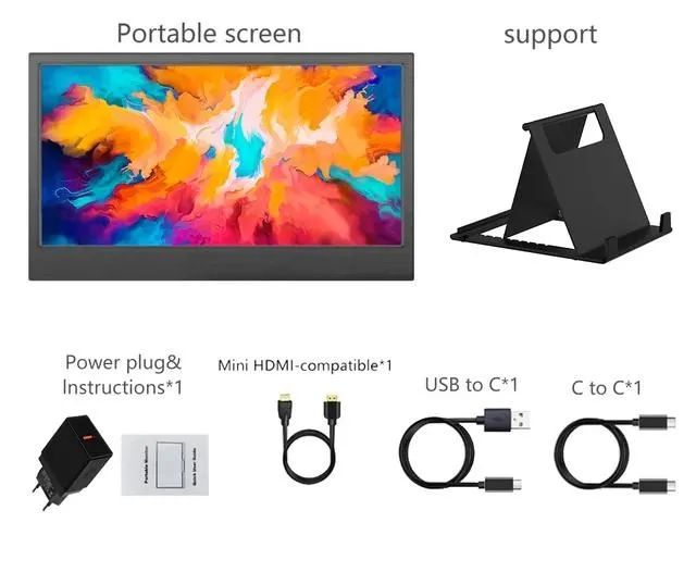 Monitor Portátil 11,6" HDMI, USB C - Foto 4