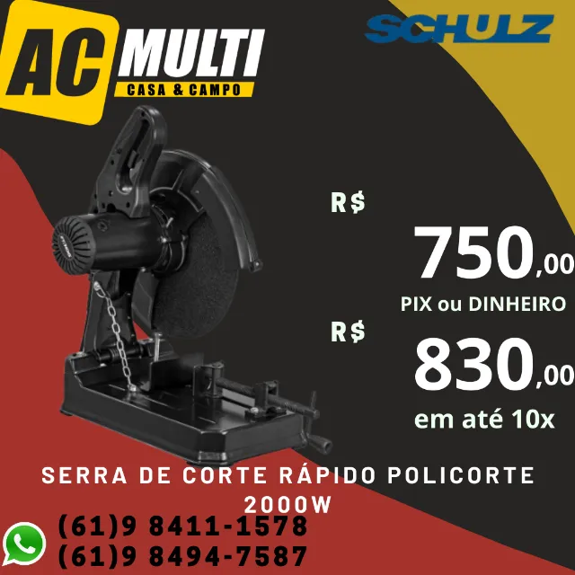 Serra de Corte Rápido Policorte 2000W SCHULZ